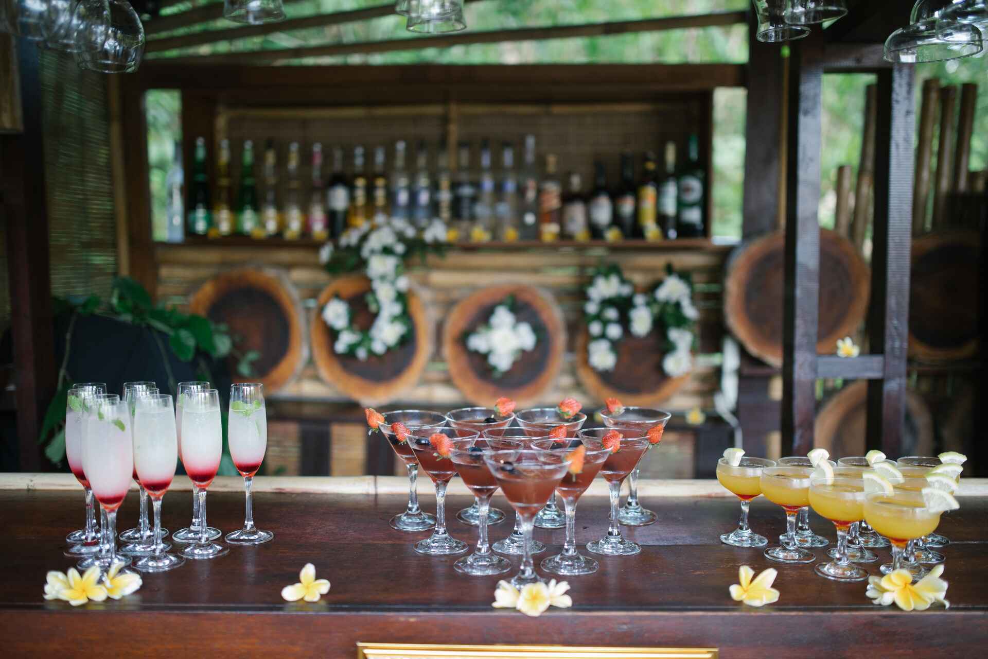 Pool Bar with Cocktails